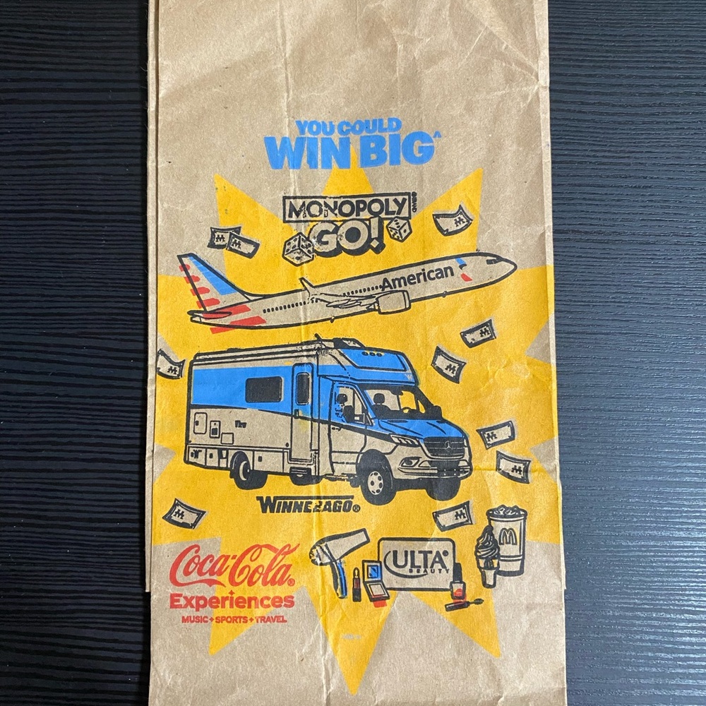 Coca Cola Monopoly Go! Brown Party Bag